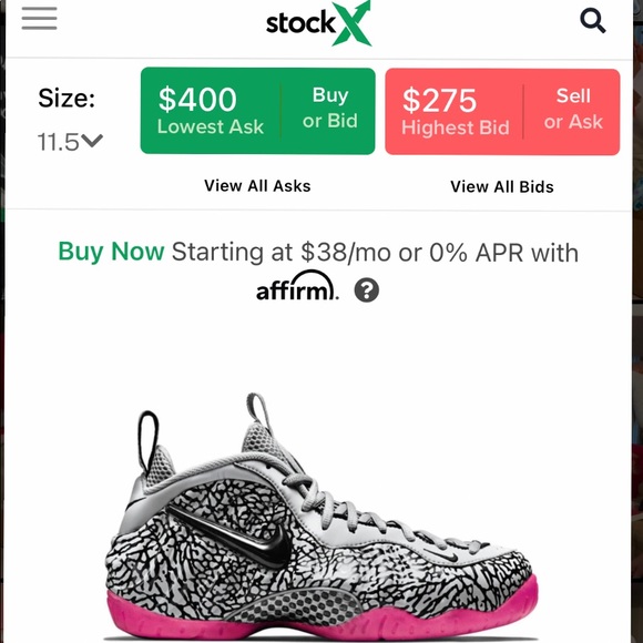 Nike | Shoes | Nike Foamposite Elephant Pink | Poshmark